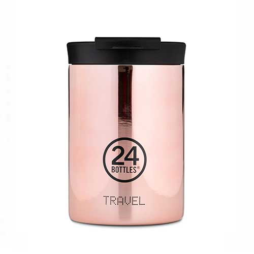 زجاجة ترافيل كوب 350 مل - روز جولد- من شركة 24bottles