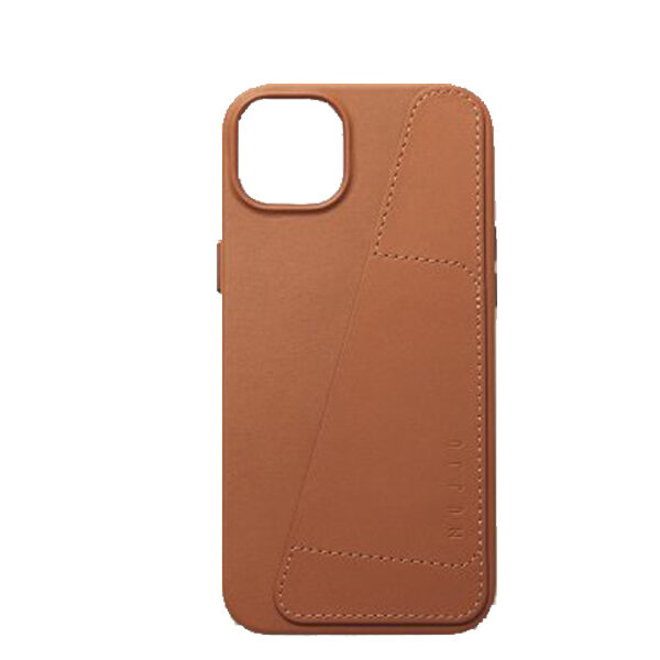 Mujjo iPhone 14 Plus Leather Wallet Case -Tan
