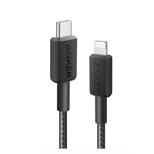 Anker 322 USB-C to Lightning Cable 0.9m Braided Black