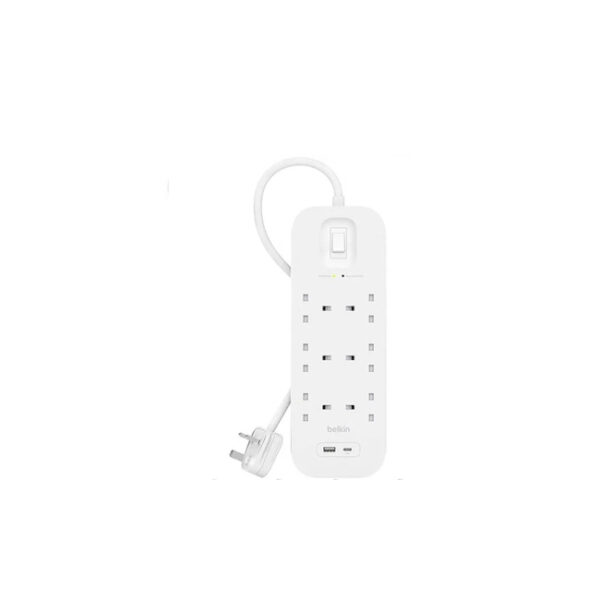 Belkin Connect 6 Ports Power Extension Strip Surge Protector with USB-C and USB-A