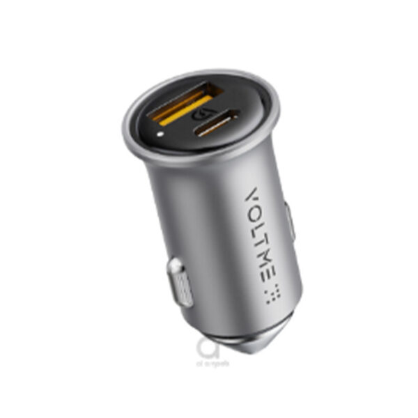 Voltme Cazo 20 CA Car Charger (20W) Silver Grey