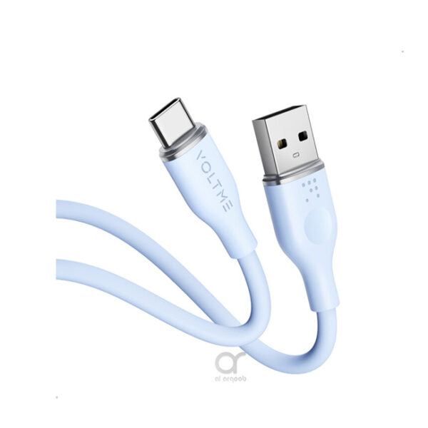 Voltme Powerlink Moss Liquid Silicon Cable USB A to Type C 3A / 1M (60W) Blue
