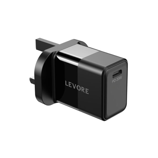 Levore Wall Charger 25W 1XUSB-C Power Delivery Fast Charging Adapter - Black