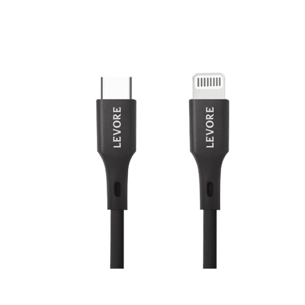 Levore charging Cable TPE Type-C to Type-C 1 M Plastic - Black
