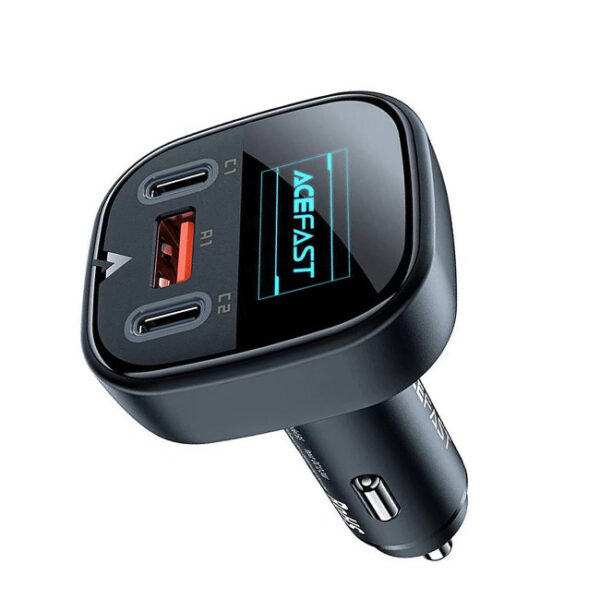 Acefast B5 Car charger Car Charger  101W, 2x USB-C + USB, OLED-Black