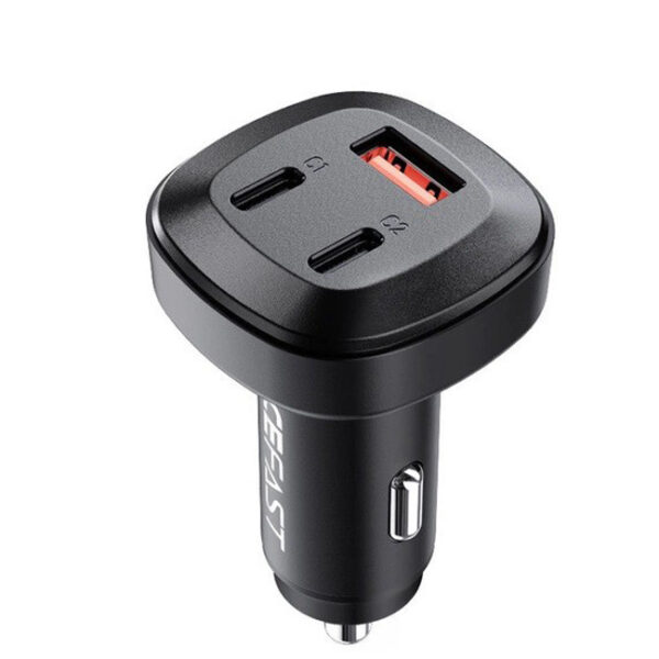 Acefast car charger 66W 2x USB Type C / USB,PD, Quick Charge 4.0 black (B3 black)
