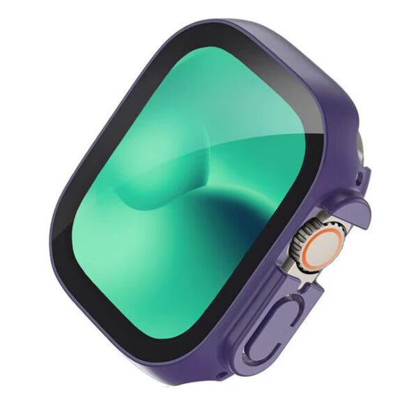 Amazing Thing Marsix Pro Apple Watch Ultra 49mm case cover Glass Screen Protector - Deep Purple