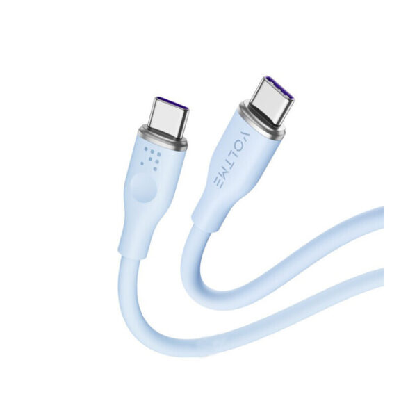 Voltme Powerlink Moss Liquid Silicon Cable Type C to Type C 5A / 1M (100W) Emarker Blue