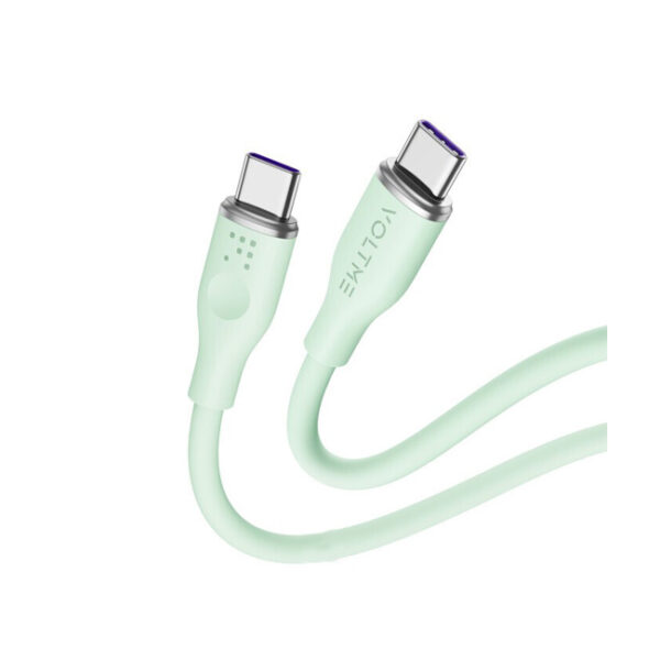 Voltme Powerlink Moss Liquid Silicon Cable Type C to Type C 5A / 1M (100W) Emarker Green