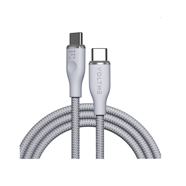 Voltme Powerlink Rugg Double Nylon Cable Type C to Type C 3A - 1M (60W) Gray