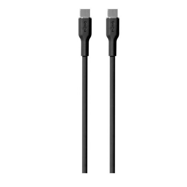 PURO ICON Soft Cable - Cable USB-C to USB-C 1.5 m (Black)