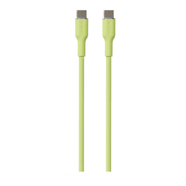 Puro Power and Data Sync Soft CAble From USB-C TO USB-C 1,5M- Green