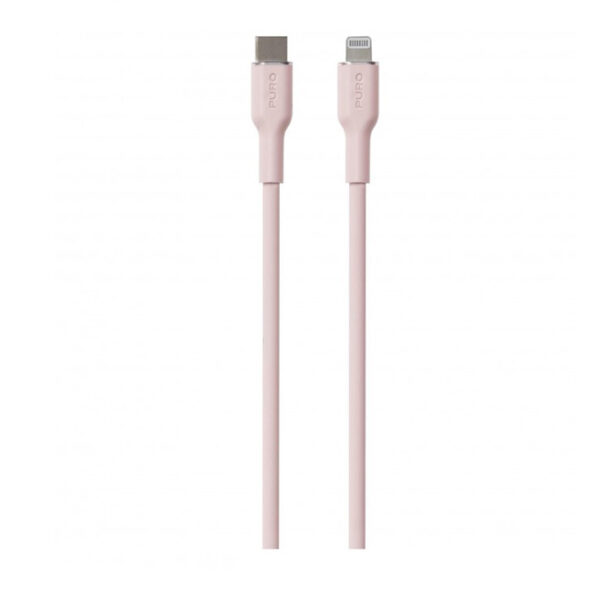 Puro ICON Soft–USB-C to Lightning MFi certified 1.5 m (Dusty Pink)