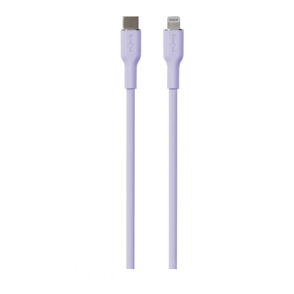 Puro ICON Soft–USB-C to Lightning MFi certified 1.5 m (Purple)