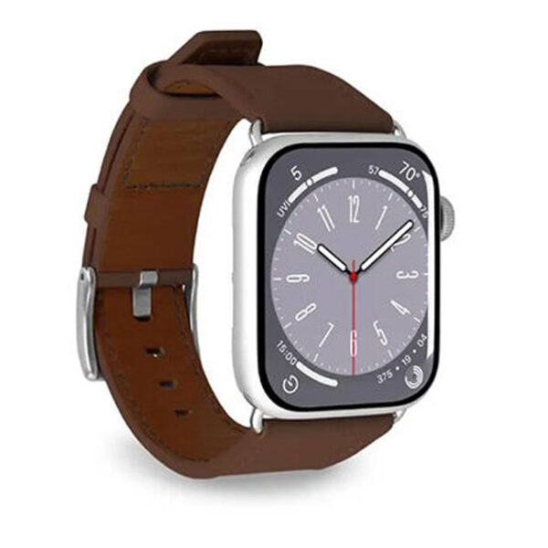 <br>سوار Puro E-CLASSIC لساعة Apple Watch مقاس 42/49 مم – باللون البني