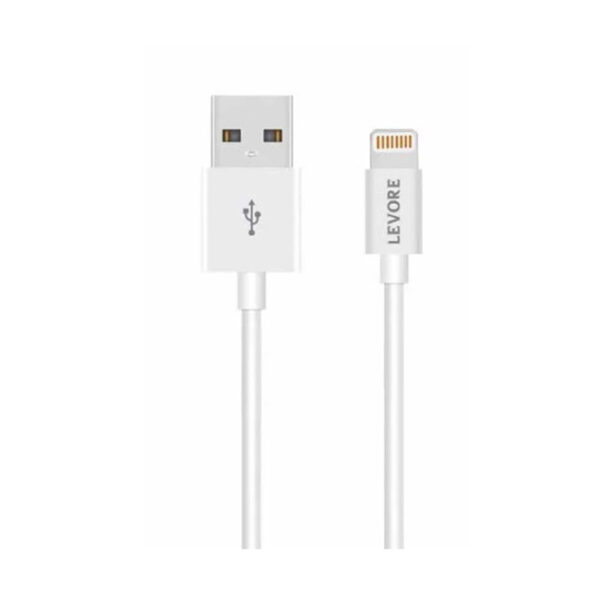 LEVORE 6FT PVC USB A to Lightning Cable White