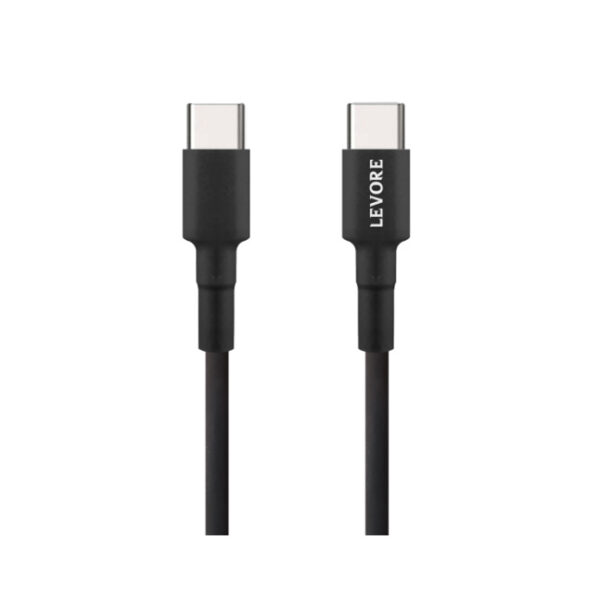 Levore charging Cable TPE Type-C to Type-C 1 M Plastic - Black