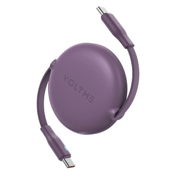 Voltme Powerlink YoYo Retractable Type-C to Type-C Cable - 60W PD 1M - Purple