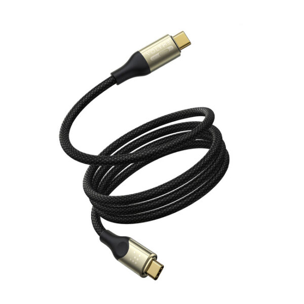 فولت مي باورلينك يوترون سيريز كابل USB 4.0 ‏- تايب C إلى تايب C بطول 1.2 متر ‏- أسود