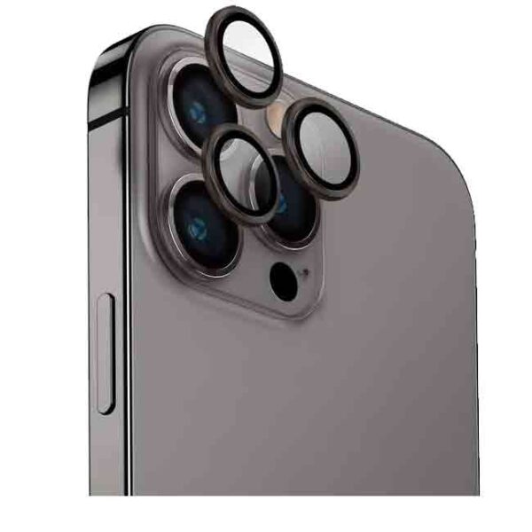 Optix Aluminium Camera Lens Protector For iPhone 15 Pro Max Grey