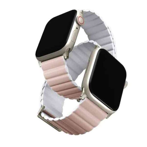 Uniq Revix Premium Edition Reversible Mag. Apple Watch 41/40/38mm Str. (Pink/white