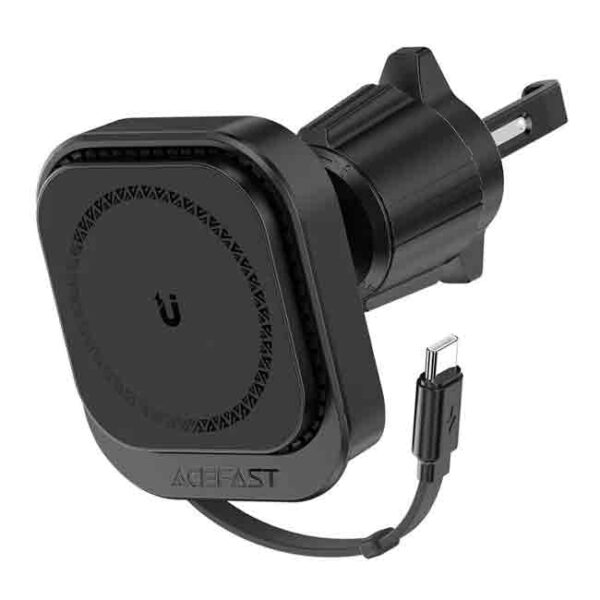 ACEFAST D32 Phone Wireless Charger Car Air Vent Phone Charger with Retractable Cable
