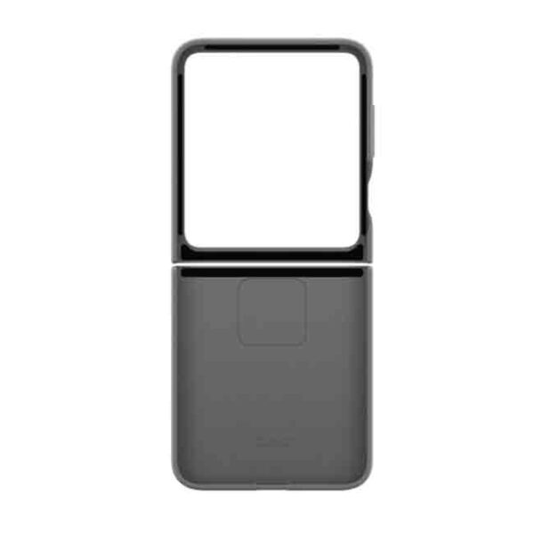 غطاء سيليكون رمادي من Samsung مع حلقة – لهاتف Samsung Galaxy Z Flip 6