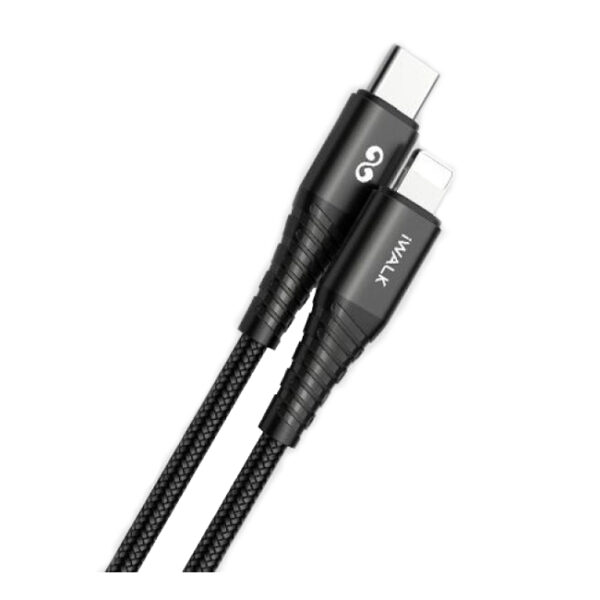 كابل Iwalk Twister بطول 1 متر من نوع Type-C إلى Lightning للشحن والمزامنة – أسود