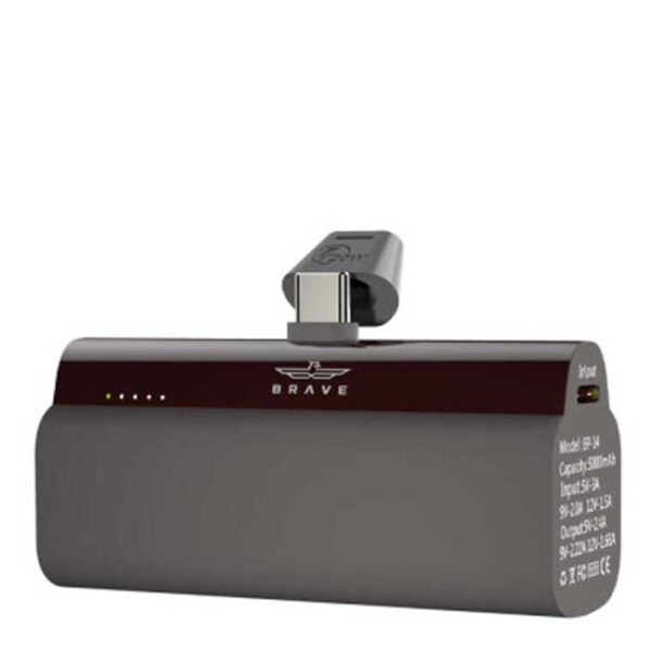 Brave Power Bank Plug On-L 5000mAh +20w Type-C Output