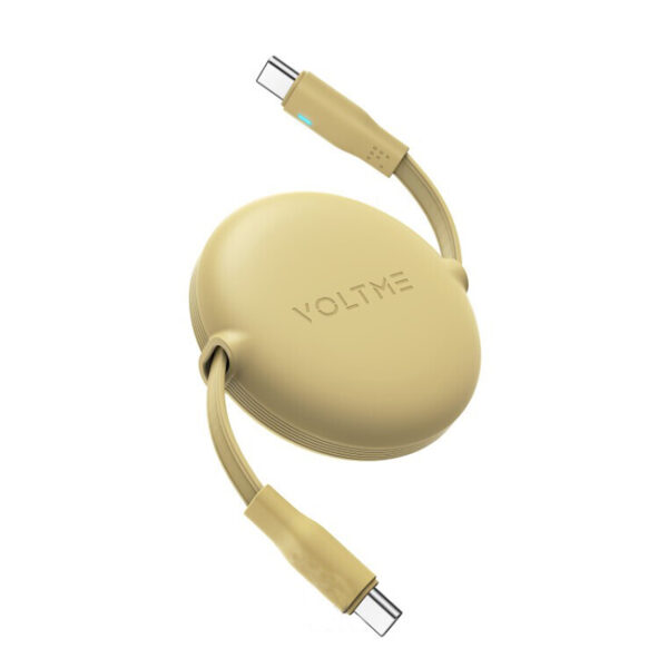 Voltme Powerlink YoYo Cable 5A 1.0M Retractable Type C to Type C -Yellow