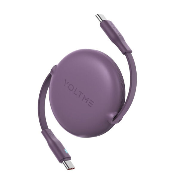 Voltme Powerlink YoYo Cable 5A 1.0M Retractable Type C to Type C -Purple