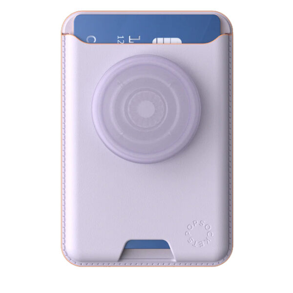 حافظة PopSocket Softgoods PopWallet+ بتقنية MagSafe – باللون البنفسجي الفاتح (Pale Lavender)