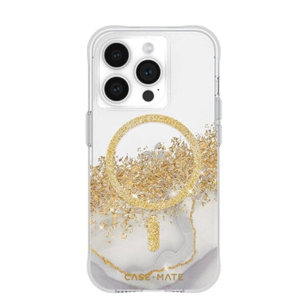 Case-Mate Apple iPhone 15 Pro 2023 Karat Mobile Phone Case Cover with Magsafe, Marble