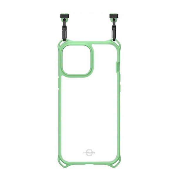 غطاء ItsKINS سلسلة Hybrid Sling لهاتف iPhone 13 Pro Max (6.7‑إنش) – أخضر فاتح وشفاف<br> <br> <br> <br>