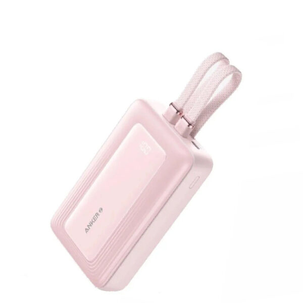 Anker Zolo Power Bank (20K, 30W, Built-In USB-C and Lightning Cable) -Pink