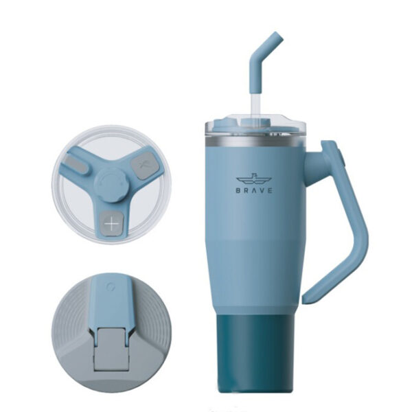 كوب السفر المعزول براف تيمب جارد – مقبض دوار 180°، يحافظ على البرودة لمدة 24 ساعة والحرارة لمدة 12 ساعة، أغطية مانعة للتسرب، سعة 1200 مل – لون أزرق.