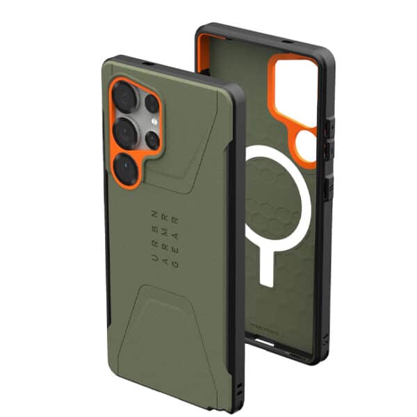 UAG Designed for Samsung Galaxy S25 Ultra Case 6.8" Civilian-Olive Dab/Orange