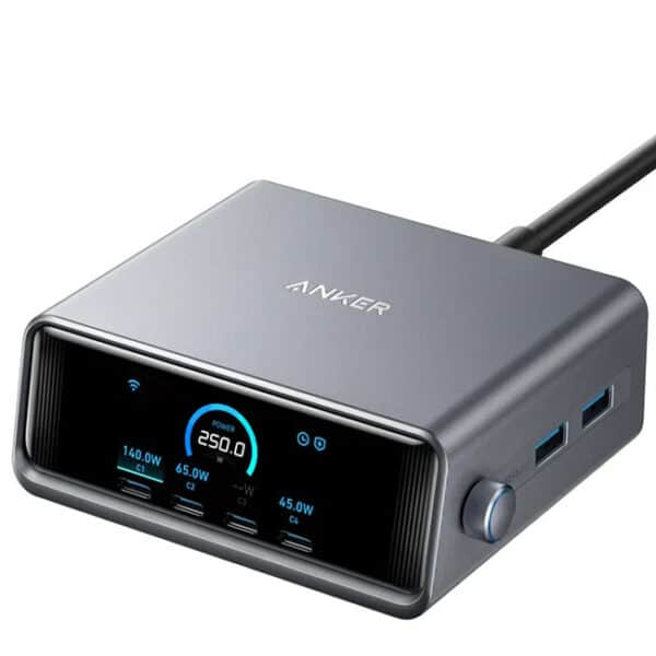 شاحن أنكر برايم (250 وات، 6 منافذ، GaNPrime)