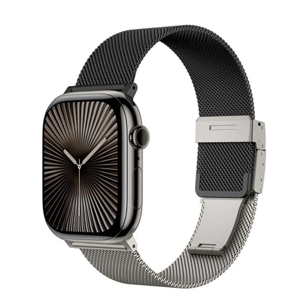 AmazingThing Apple Watch Strap 46m  Omni  StyleFlip Band- Silver/Black