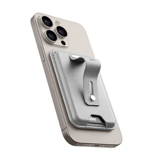 ESR Magsafe Leather Grip Wallet (Light Gray)
