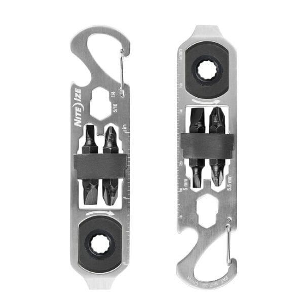Nite Ize DoohicKey Ratchet Key Tool - Keychain Multitool with Carabiner Clip