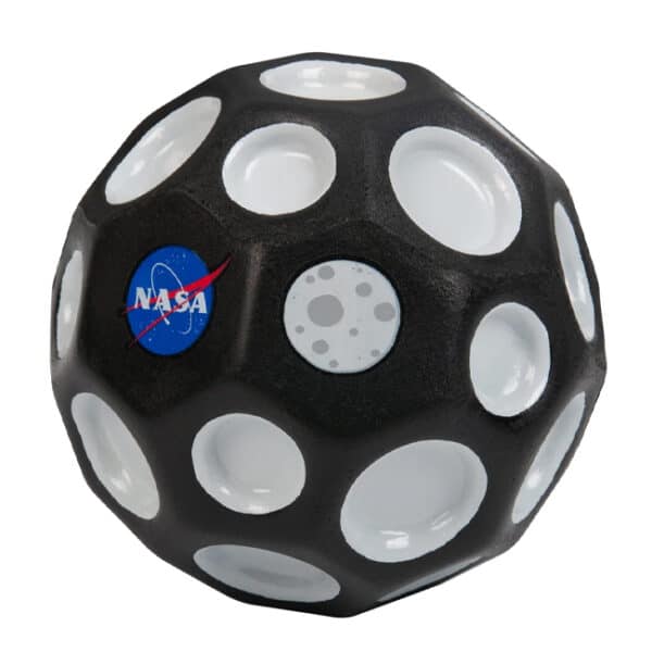 Waboba- NASA Moon Hyper Bouncing Ball- Black/Silver
