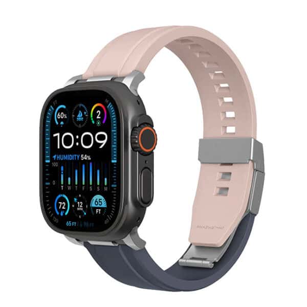 AmazingThing Apple Watch Strap 49/46/45 mm Titan Chrono- Pink/Gray