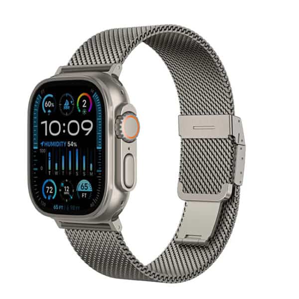 AmazingThing Apple Watch Strap 46m Titan Premium Metal Band-Silver