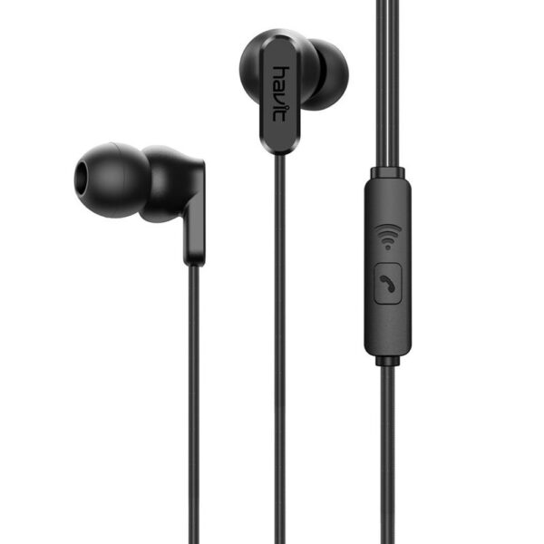 سماعة أذن سلكية صغيرة داخل الأذن من Havit بمنفذ 3.5 مم للهواتف المحمولة – موديل E73P