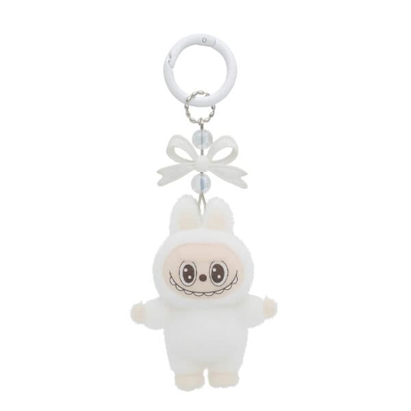 Small Labubu The Monsters Keychain-White