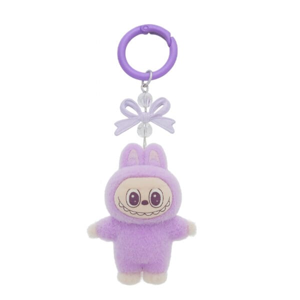 Small Labubu The Monsters Keychain-Purple