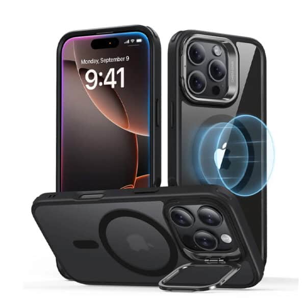 ESR  iPhone 16 Pro Max Classic Hybrid (HaloLock) with Stash Stand Case (Black)