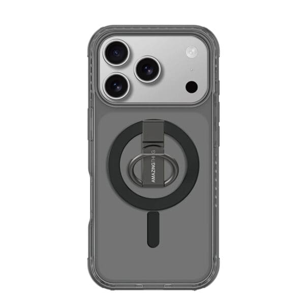 جراب AmazingThing آيفون 17 برو ماكس Titan Pro مع مجموعة حلقة Grip – أسود
