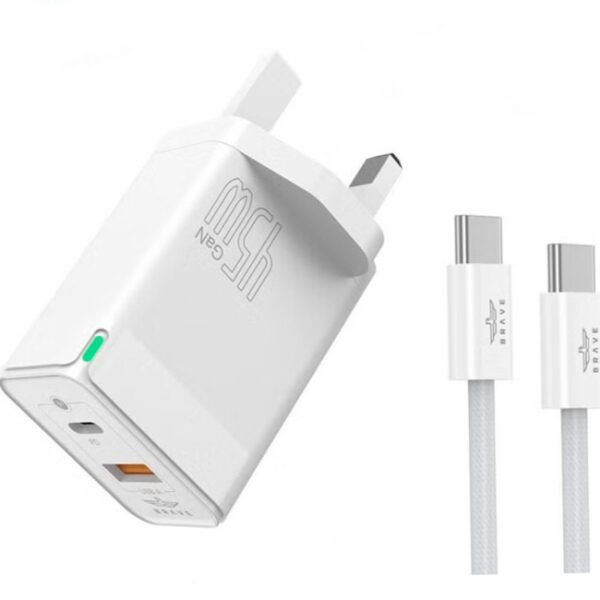 BRAVE 45W GAN FAST CHARGER WITH CABLE